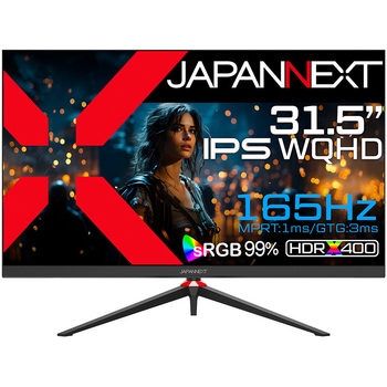 ゲーミング液晶ディスプレイ 31.5型/2560×1440/DP×1、HDMI×2/ブラック/スピーカー有/2年保証 JAPANNEXT
