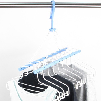 シャツハンガー バータイプ 10DX ブルー - サワフジ