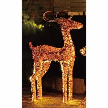クリスマス イルミネーション LEDワイヤーモチーフ トナカイ ストア 