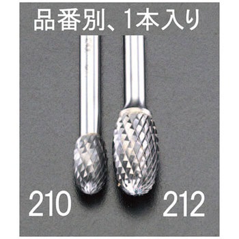 12x22mm[6mm軸]超硬カッター[鉄・鋳物] エスコ
