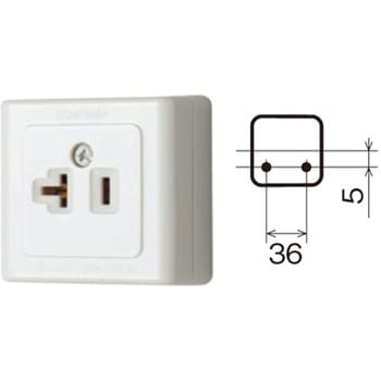 125V/20A 角型コンセント - エスコ