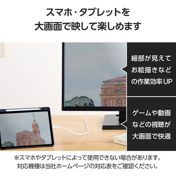 USB-C to HDMI 変換ケーブル 4K 60Hz 耐断線 シリコンメッシュ 【USB Type-Cポート搭載 各種対応】 エレコム