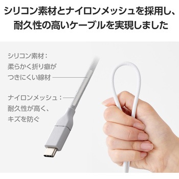 USB-C to HDMI 変換ケーブル 4K 60Hz 耐断線 シリコンメッシュ 【USB Type-Cポート搭載 各種対応】 エレコム