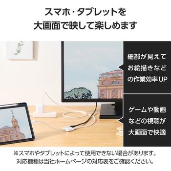 USB-C to HDMI 変換アダプタ 4K 60Hz 耐断線 シリコンメッシュ USB充電ポート付 エレコム
