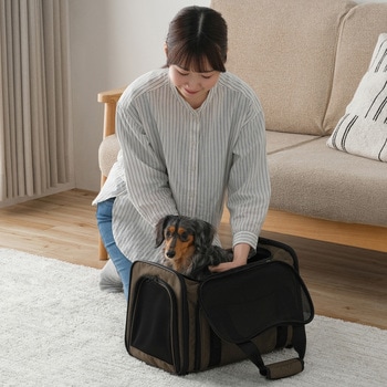 拡張できるペットキャリー アイリスオーヤマ