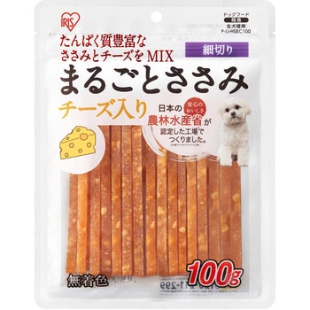 まるごとささみジャーキー細切り  チーズ入り100g - アイリスオーヤマ