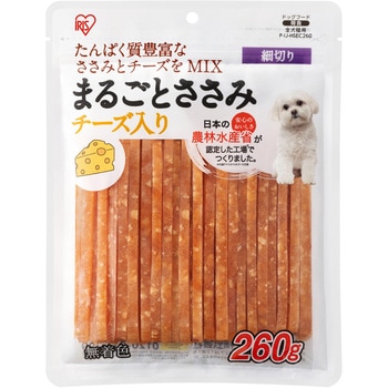 まるごとささみジャーキー細切り   チーズ入り260g アイリスオーヤマ
