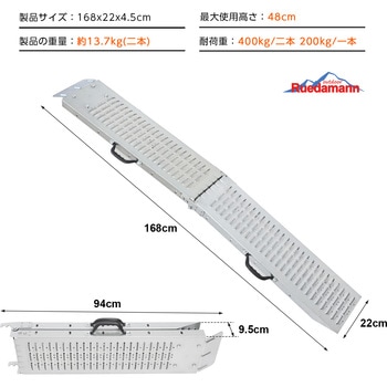 鉄製積載用スロープ トラックローディング 二本セット Ruedamann