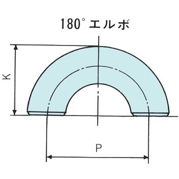 突合せ溶接継手 (黒) 180°ショートエルボ