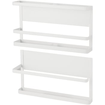 マグネット キッチン収納ラック W29×D8.5×H34cm フック付き 【ラップ キッチンペーパーなど小物収納可】 エレコム
