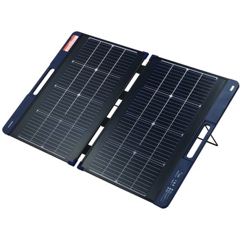 ソーラーパネル ポータブル電源用 100W 太陽光パネル 単結晶 両面発電 折り畳み式 スタンド付き エレコム