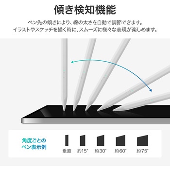 iPad 充電式タッチペン ホワイト(簡易包装) MSソリューションズ