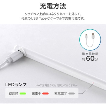 iPad 充電式タッチペン ホワイト(簡易包装) MSソリューションズ