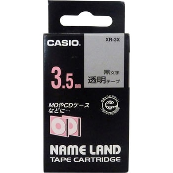 CASIO(カシオ) XR-18GX ネームランド 強粘着テープ 透明 黒文字 18mm