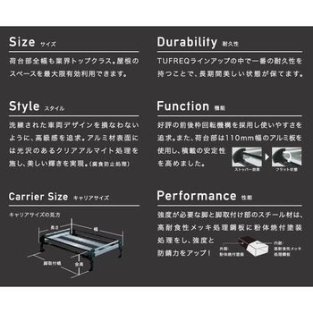 H+シリーズ 6本脚 業務用 ルーフキャリア タフレック