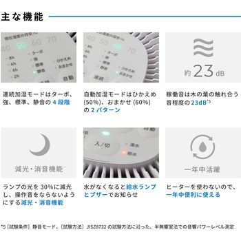 気化式加湿器 siroca