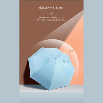 折りたたみ傘 UPF50+ ホワイト FUM01(W) CRECOTE