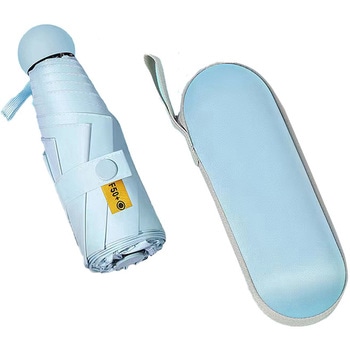 折りたたみ傘 UPF50+ ライトブルー FUM01(A) CRECOTE