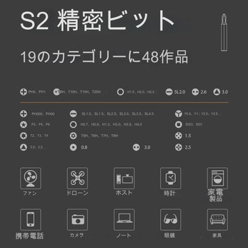 62 in 1 電動ドライバーセット KS-882038-62 N20 CRECOTE