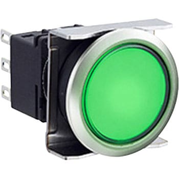 フラッシュシルエットLBWシリーズ 照光押ボタンスイッチ 丸平形・メタル調ベゼル - IDEC(和泉電気)