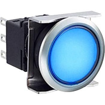 フラッシュシルエットLBWシリーズ 照光押ボタンスイッチ 丸平形・メタル調ベゼル - IDEC(和泉電気)