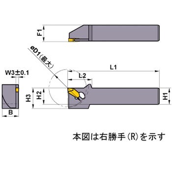 ホルダ 三菱マテリアル 突っ切り・溝入れ用 【通販モノタロウ】