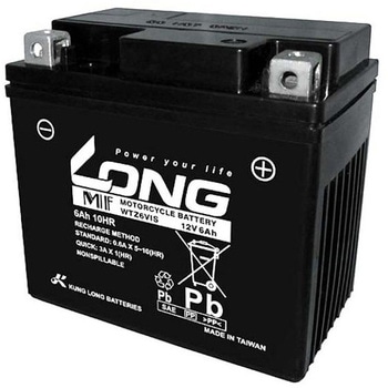 バッテリー 12V/6Ah 液注入済 WTZ6VIS LONG