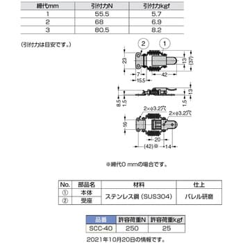 オールステンレス鋼製キャッチクリップ