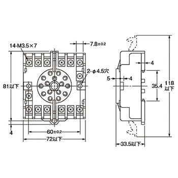 14PFA 共用ソケット 丸形ソケット PFA(表面接続) 1個 オムロン(omron