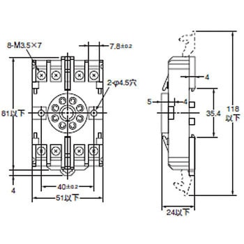 共用ソケット 丸形ソケット PFA(表面接続) omron(オムロン)