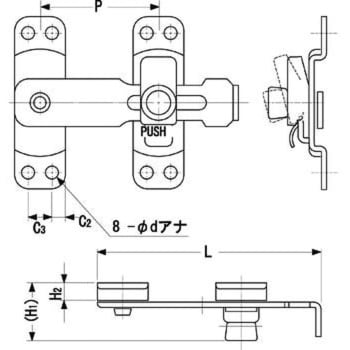 BLL-120 ステンレス内掛 1個 スガツネ(LAMP) 【通販サイトMonotaRO】