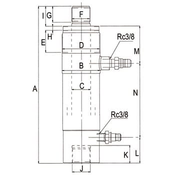 MD2-200T 油圧シリンダー(複動シリンダー) 1台 理研機器(RIKEN) 【通販