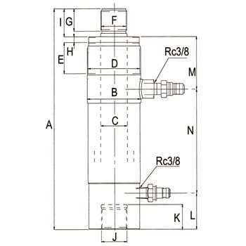 MD2-150T 油圧シリンダー(複動シリンダー) 1台 理研機器(RIKEN) 【通販