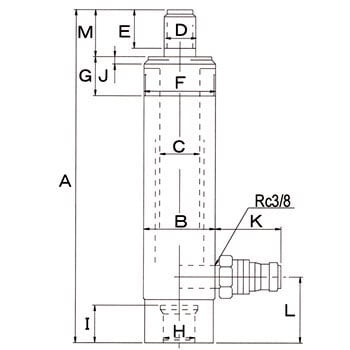 油圧シリンダー(単動シリンダー)