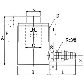 MC05-50T 油圧シリンダー(単動シリンダー) 1台 理研機器(RIKEN) 【通販