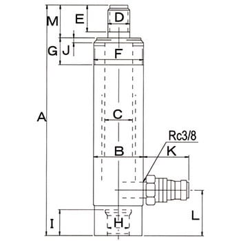 MS1-50T 油圧シリンダー(単動シリンダー) 1台 理研機器(RIKEN) 【通販