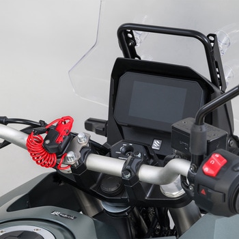 ヘルメット用ワイヤーロック ハンドルクランプ取付 コイル TANAX