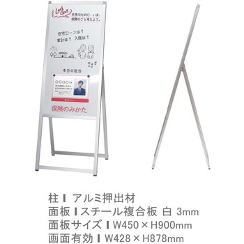 メッセージホワイトボードスタンドW450 ファースト