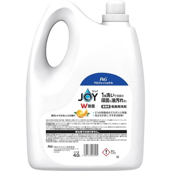 【大容量】ジョイW除菌 食器用洗剤 業務用 詰め替え 4L P&Gプロフェッショナル P&G