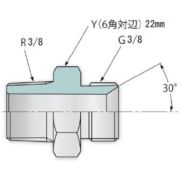 WH2106(3/8) ステンレス C+ニップル付 温水洗浄用ホース BRIDGESTONE(ブリヂストン)
