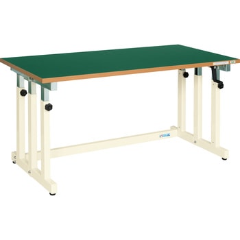 ギヤー式昇降作業台(UDNタイプ/300kg/改正RoHS10対応サカエリューム天板/H680～1080) サカエ