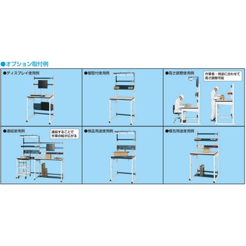 カスタマイズ作業台 ワーテック(WTC/均等耐荷重150kg/メラミン天板) サカエ