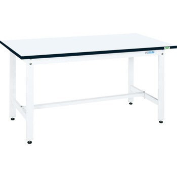 中量作業台 パールホワイト (CSタイプ/均等耐荷重500kg/メラミン天板/H740/固定式) サカエ