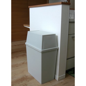 積み重ねゴミ箱スリム45L ミルクティーベージュ 平和工業