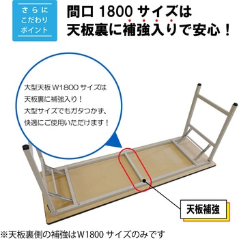 軽量作業台/耐荷重112kg_折りたたみ式キャスター付きH740_ポリエステル天板_ワークテーブル 山金工業