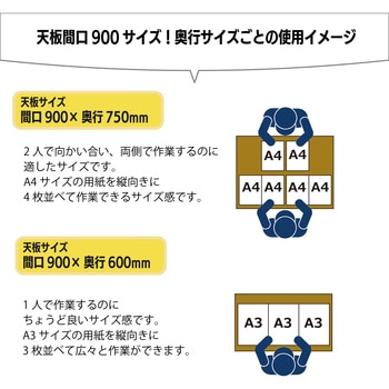 軽量作業台/耐荷重200kg_折りたたみ固定式H740_塩ビシート天板_ワークテーブル 山金工業