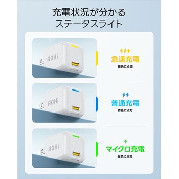 ミニ急速充電器 20W USB PD パワーデリバリー AC充電器 MAGCUBE AOHI(アオハイ)