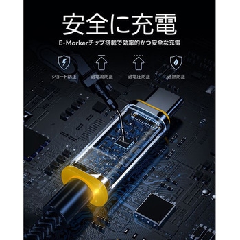 USB-C to Cケーブル 1.2m 最大140W 急速充電 LEDディスプレイ ナイロン MAGLINEPRO+ AOHI(アオハイ)