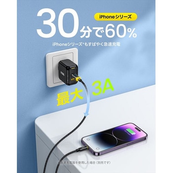 USB-C to ライトニングケーブル 1.2m 最大27W 急速充電 LEDディスプレイ ナイロン MAGLINEPRO+ AOHI(アオハイ)