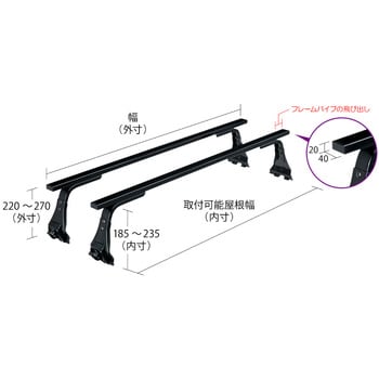 SGR-03 ロッキープラス ルーフキャリア SGRシリーズ ROCKY 高さ外寸220～270mm 1個 - 【通販モノタロウ】